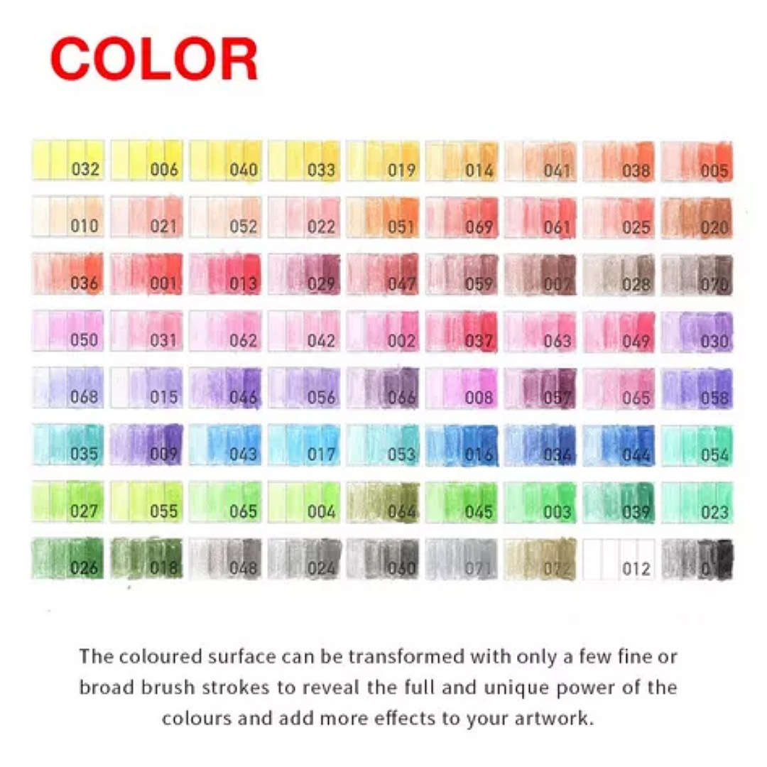 Lápices De Colores A Base De Aceite Creativos, 72 Piezas