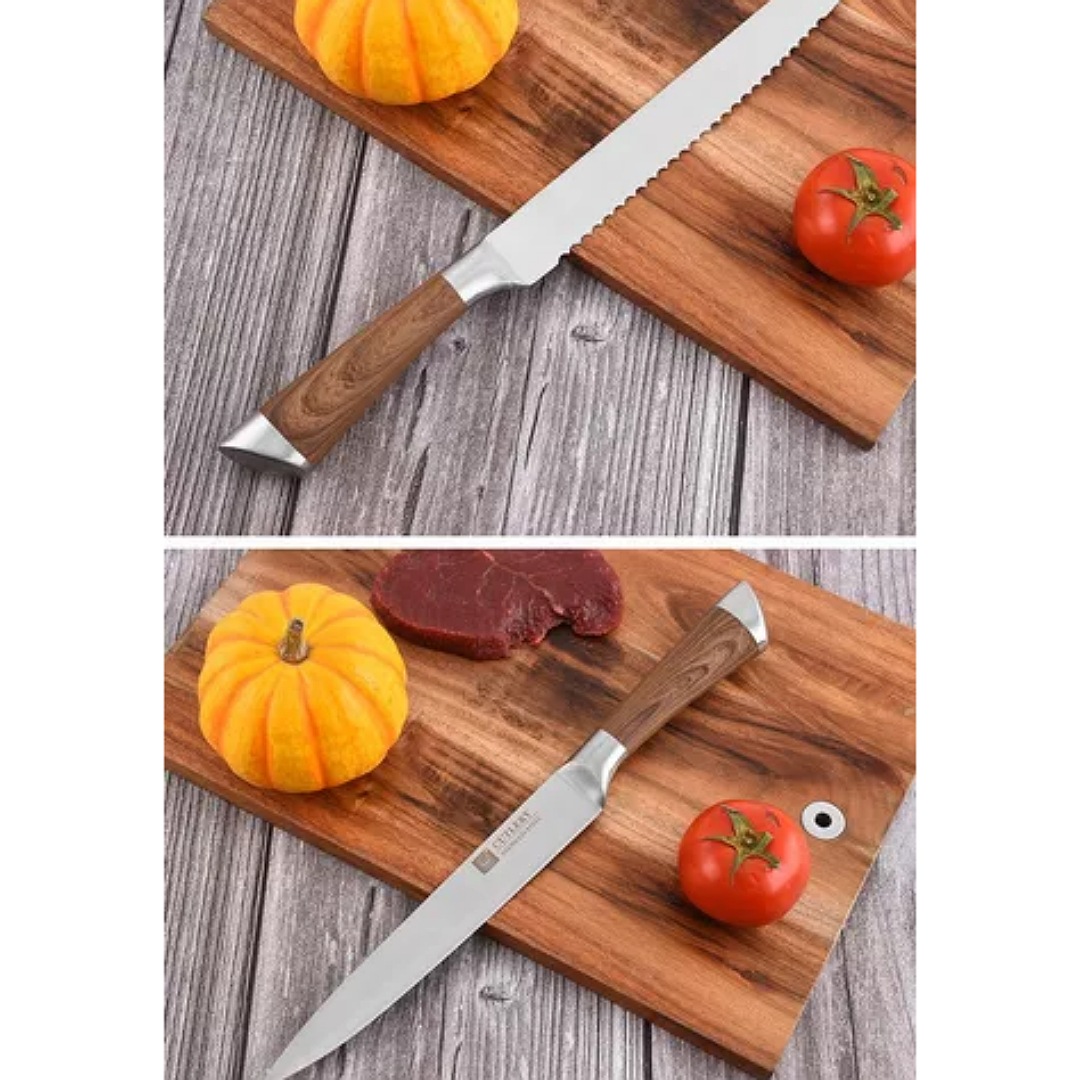 Juego De Cuchillos De Chef Profesional, 6 Unidades