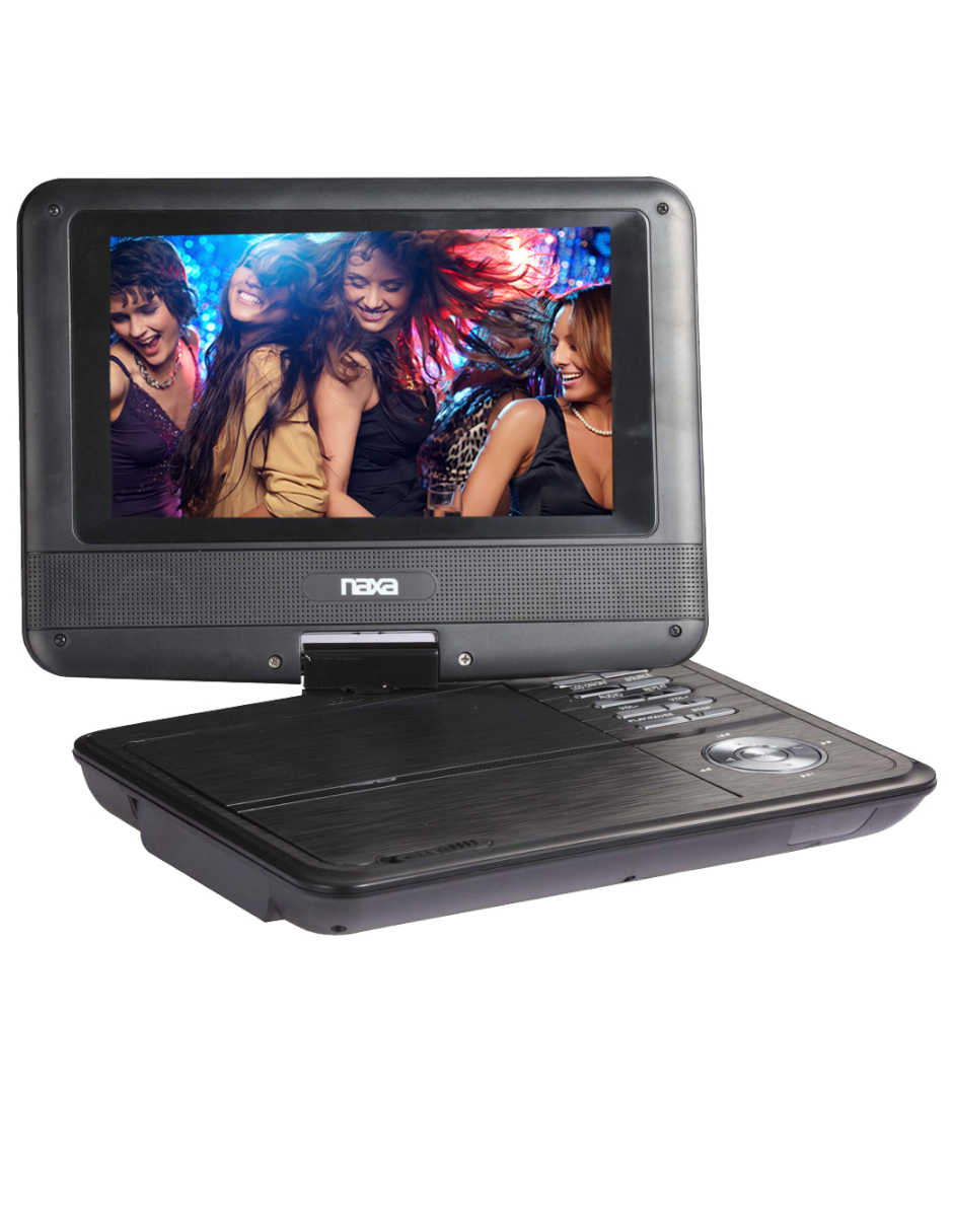 Reproductor de DVD portátil con pantalla giratoria TFT LCD 