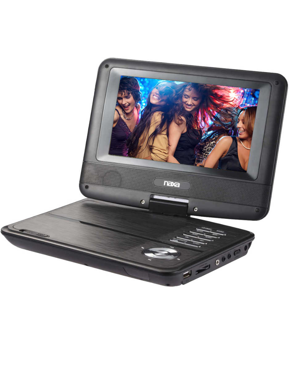 Reproductor de DVD portátil con pantalla giratoria TFT LCD 