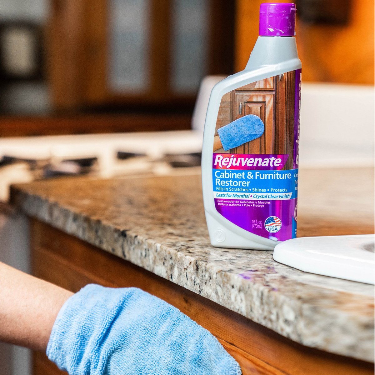 Limpiador Renovador de Muebles de Madera y Gabinetes  Rejuvenate 710 ml Tv Ofertas Rejuvenate Cabinet & Furniture Cleaner Aporta brillo