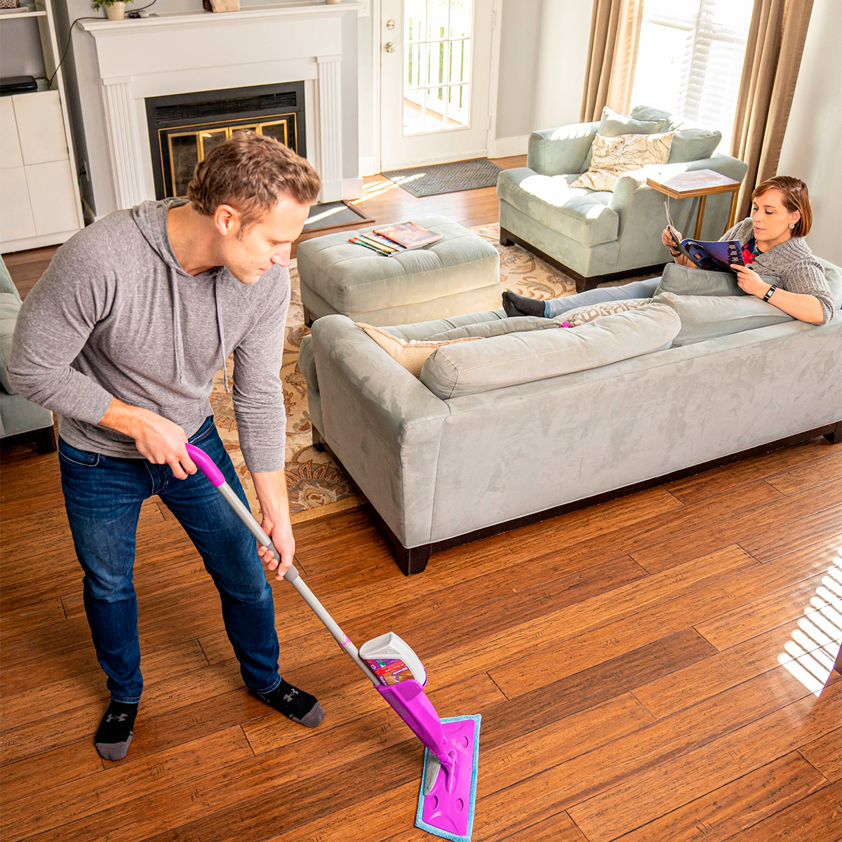 Restaurador Profesional de Pisos de Madera Acabado Satinado. Restaura brillo y Cubre Rayones Rejuvenate Tv Ofertas Wood Floor Restorer 