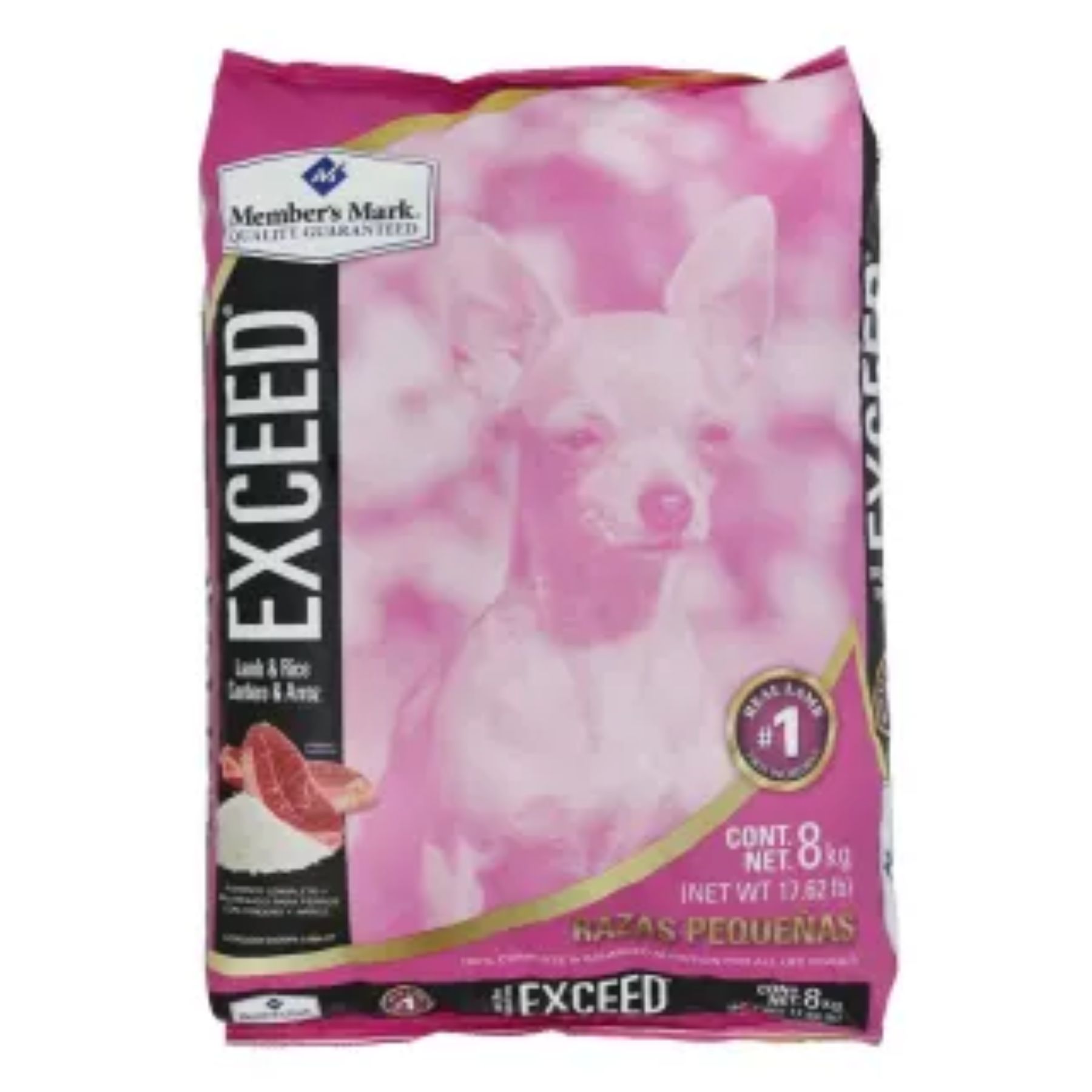 Alimento para Perro Exceed Razas Pequeñas 8kg Members Mark SMS-MORADO
