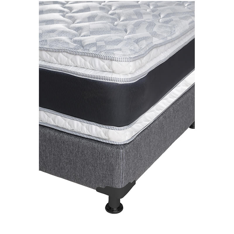 Colchón Matrimonial Spring Air Jupiter + Box Plomo Dicasa