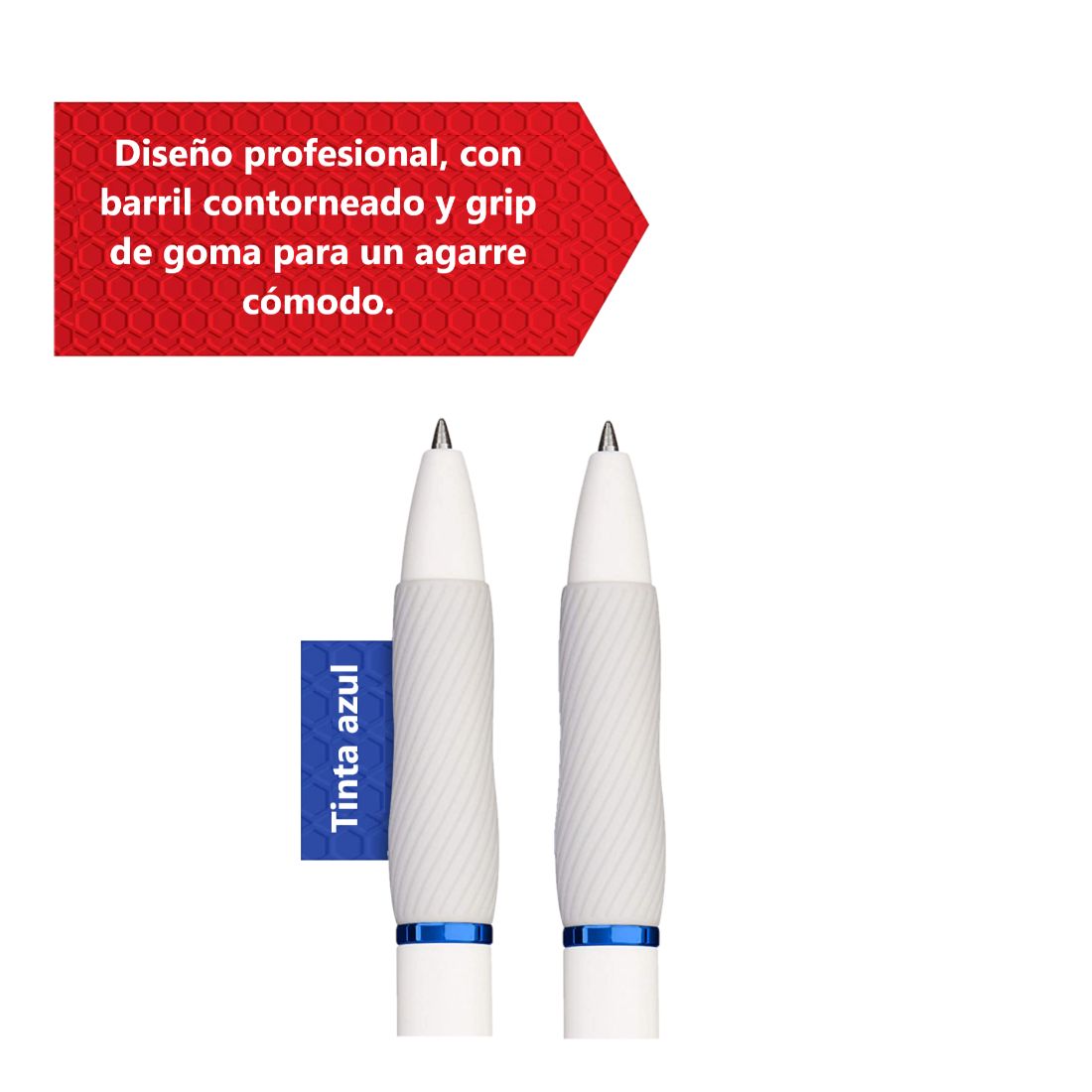 Bolígrafos Sharpie S.Gel Color Blanco de tinta Azul Punta Fina de 0,7mm