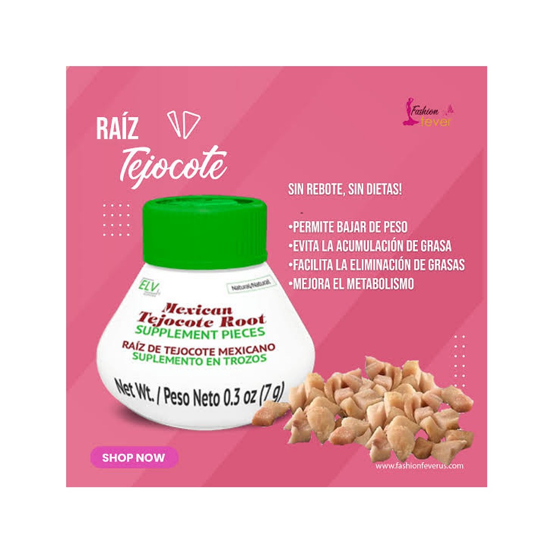 Raiz Tejocote Elv Tratamiento 3 Meses 3 Frascos 90 Trozos