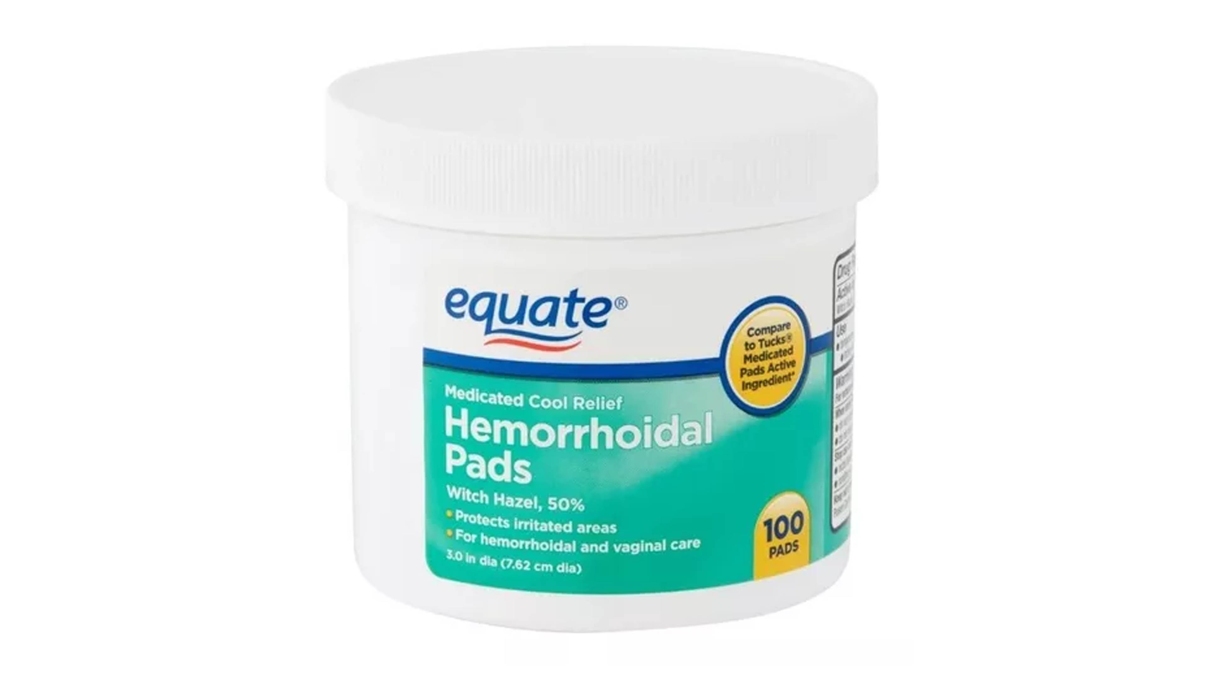 Almohadillas Hemorroides 100pz Tipo Tucks Equate Protege 