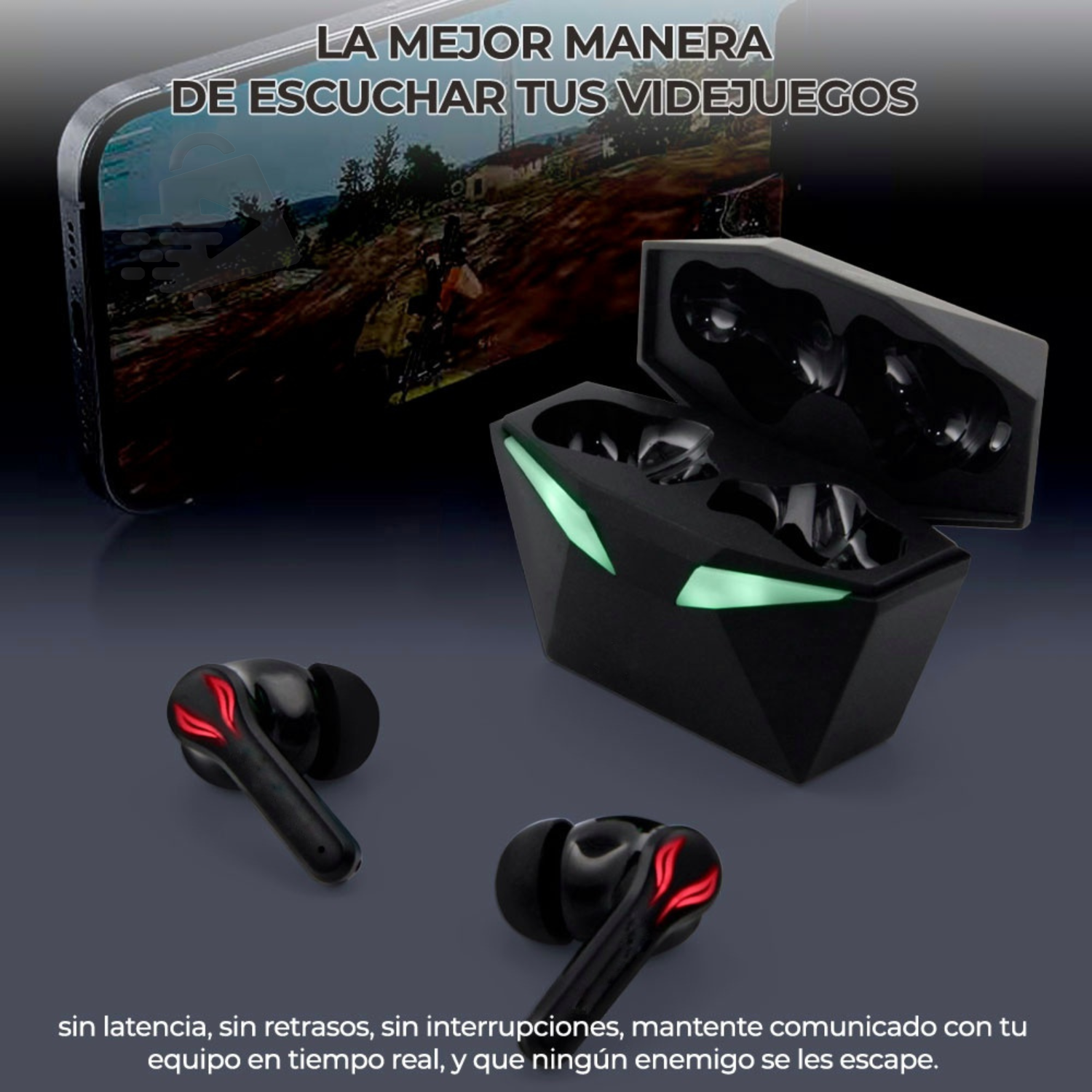Audífonos Bluetooth Gamer Alien TWS 5.1
