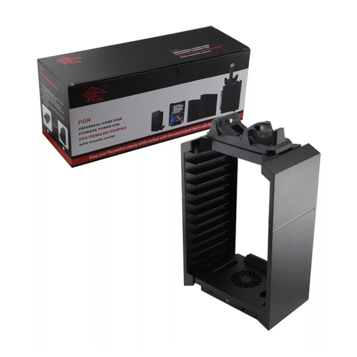 Base Vertical Enfriadora Organizador De Discos (Cuadrada Organiza Discos) PS4 / Slim / Pro