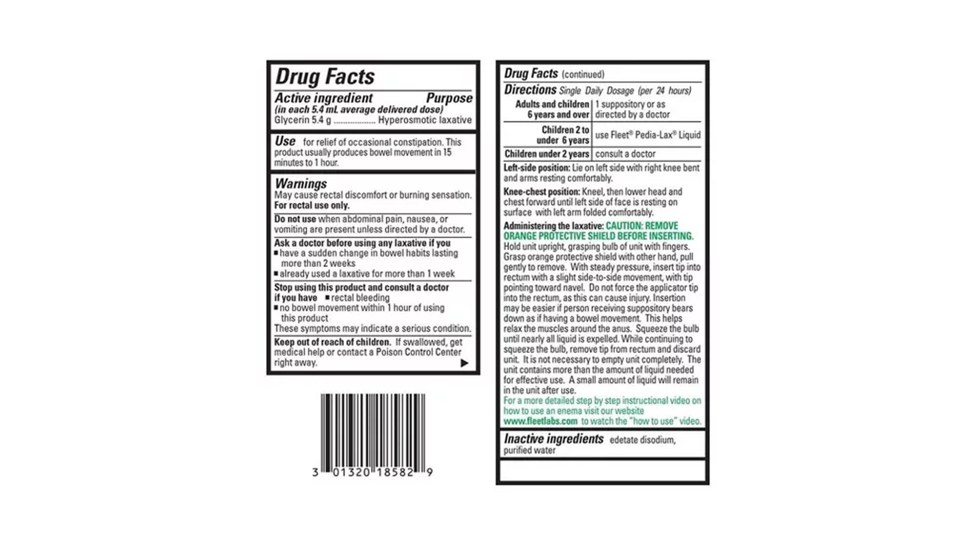 Fleet Enema Chico 7.5 Ml Regular (paquete De 4) Kit De 4