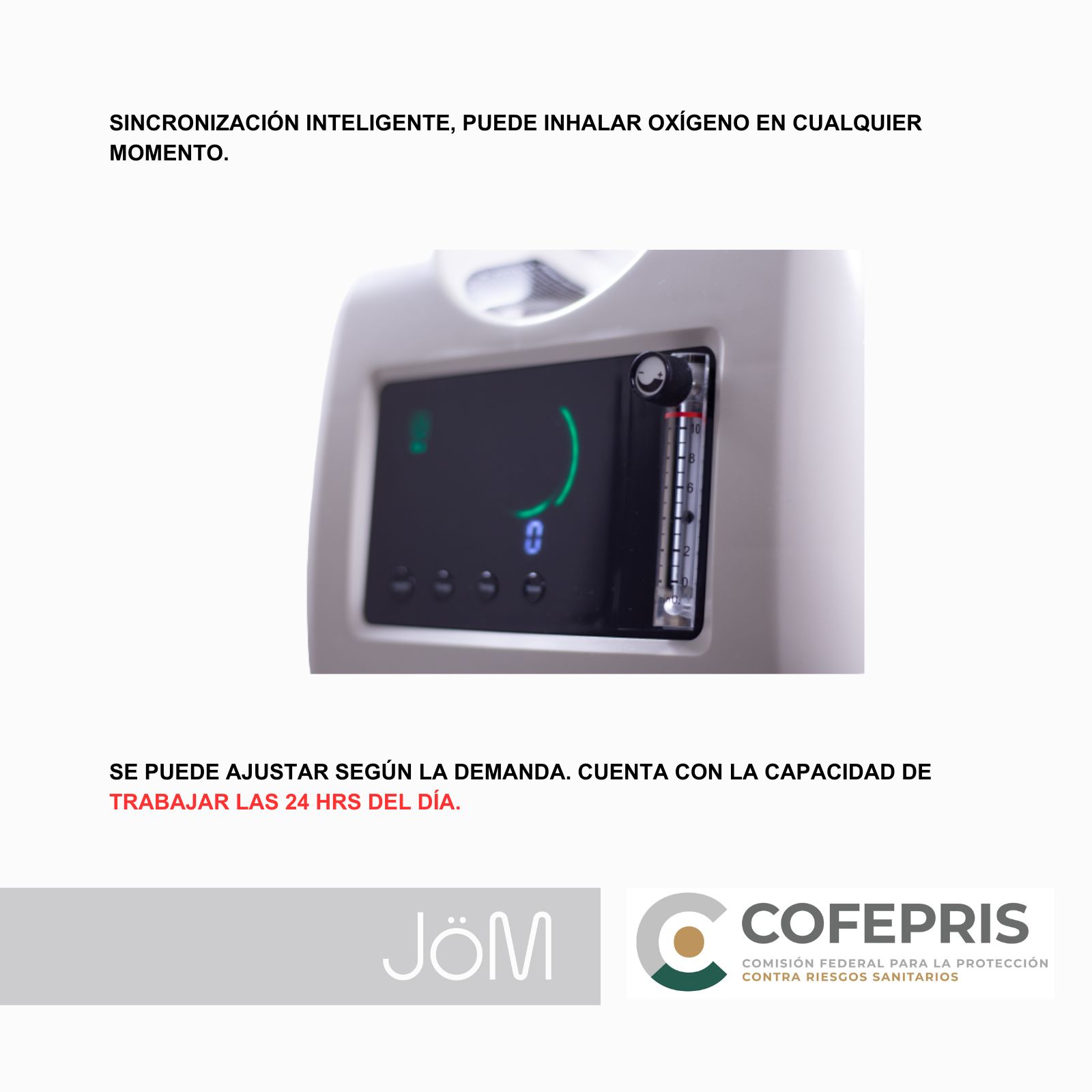 CONCENTRADOR DE OXIGENO YASEE, GRADO MEDICO 10 L/MIN | AUT. COFEPRIS