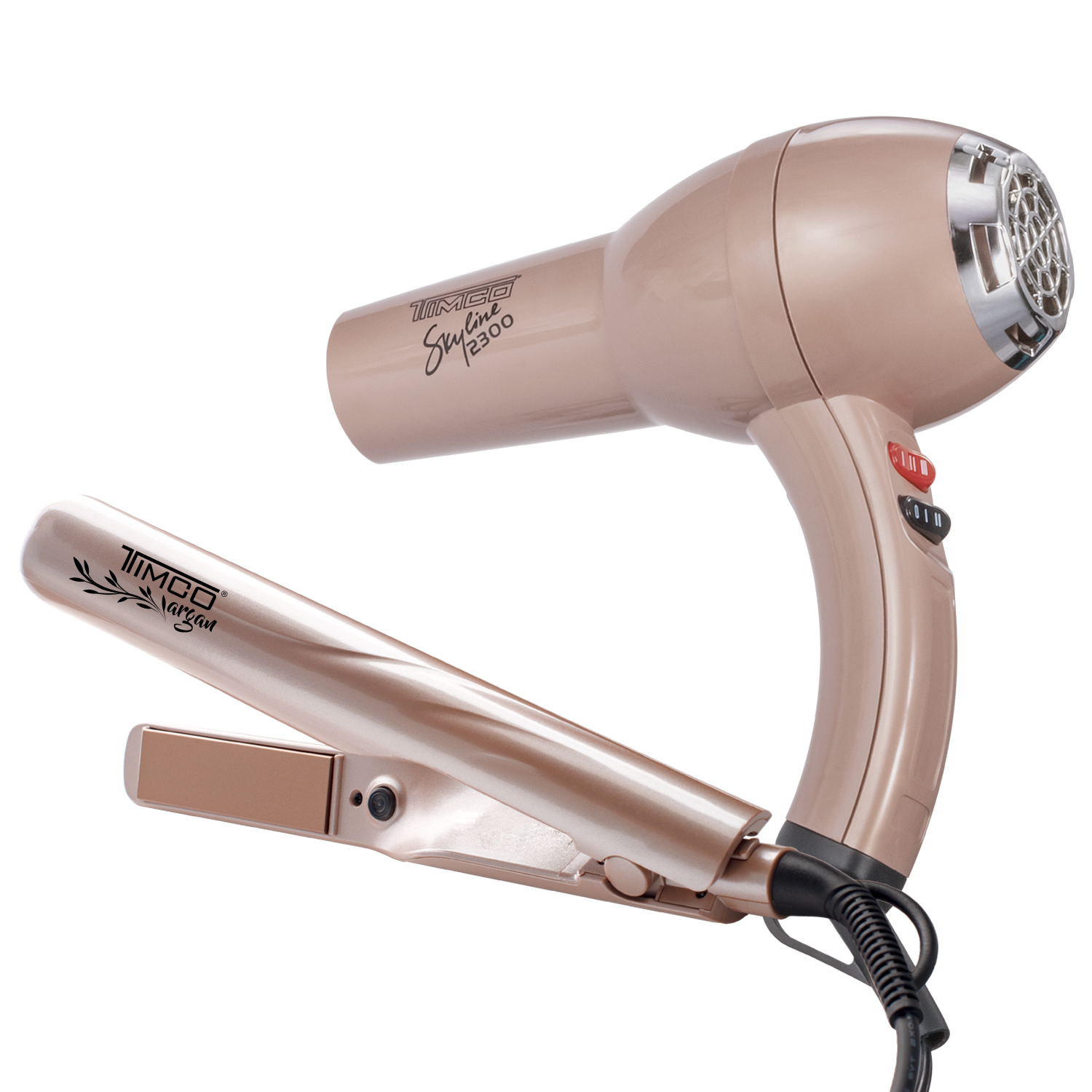 Kit Secadora de Cabello y Plancha para cabello alaciadora con recubrimiento ceramica