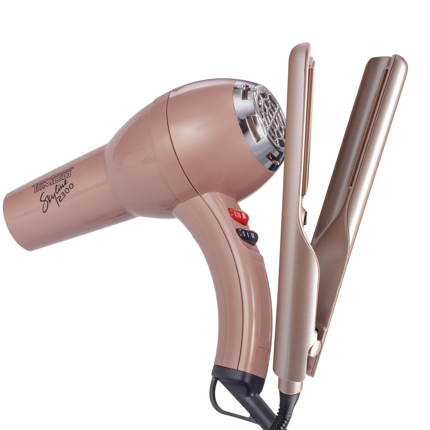 Kit Secadora de Cabello y Plancha para cabello alaciadora con recubrimiento ceramica