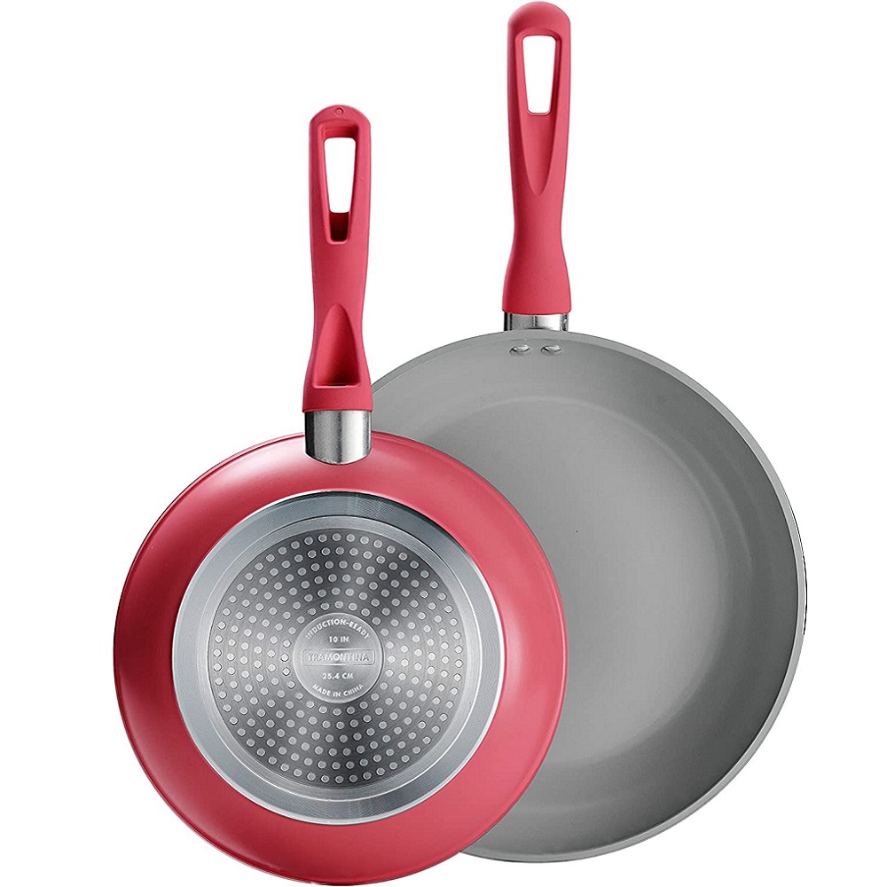Sartenes Tramontina 80110/038  Aluminio con Cerámica Rojo 2 Pzs END 