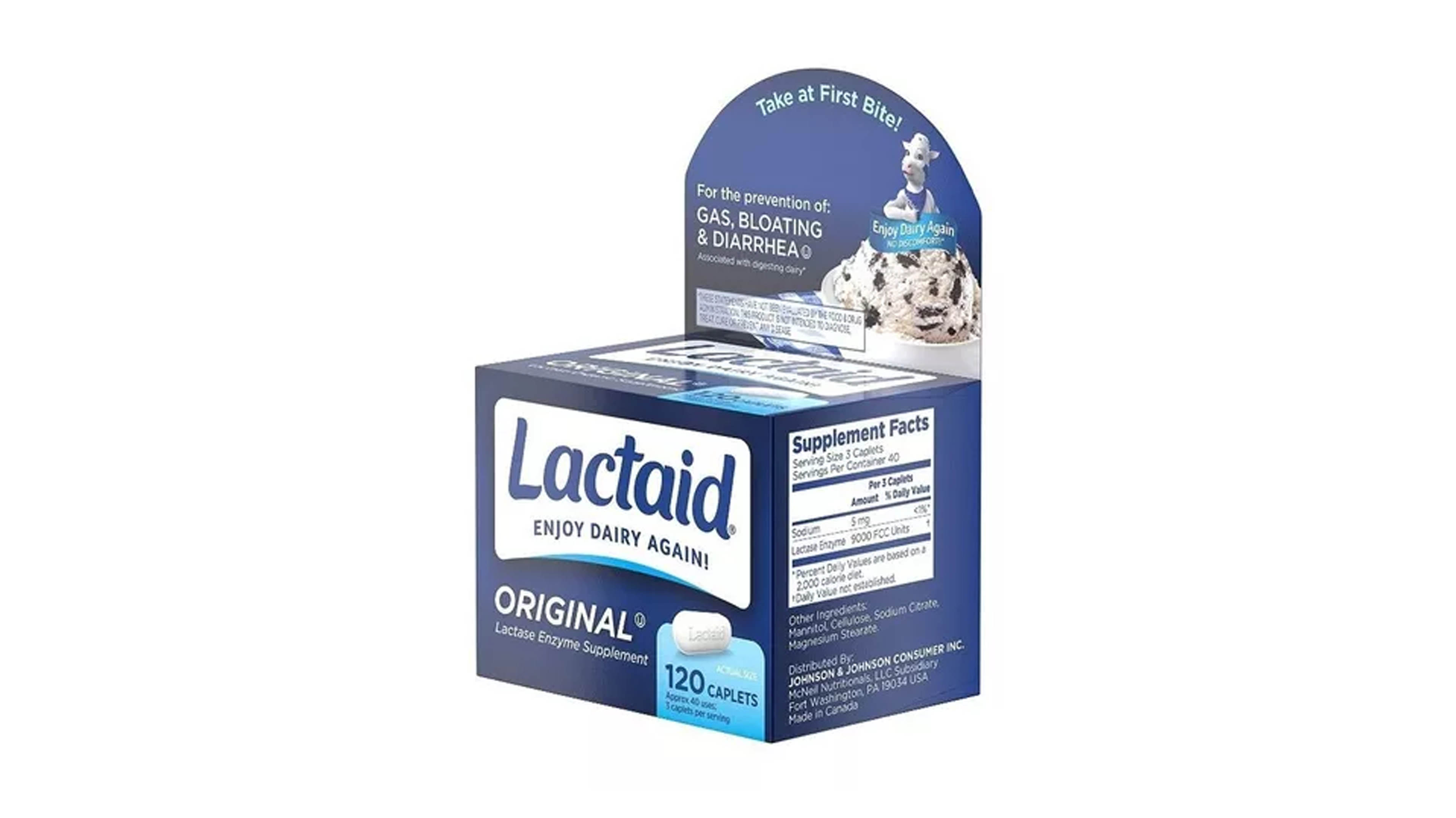 Lactaid Original 120ct Enzima Lactase Disfruta Los Lacteos Original 