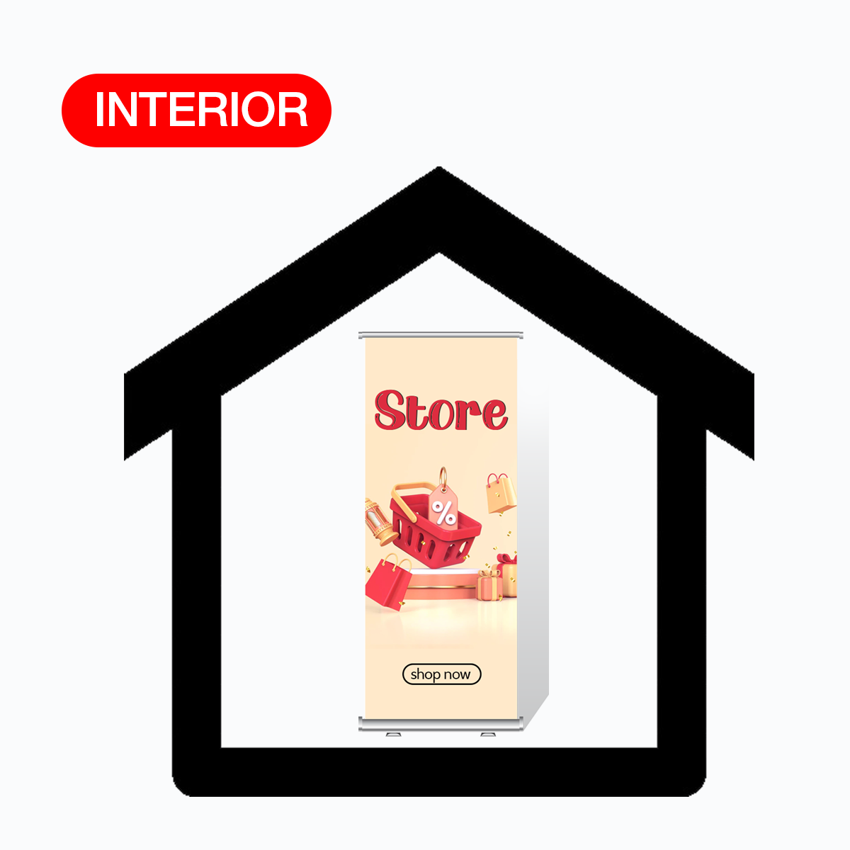 BANNER ROLLUP BASE DE ALUMINIO 80X200