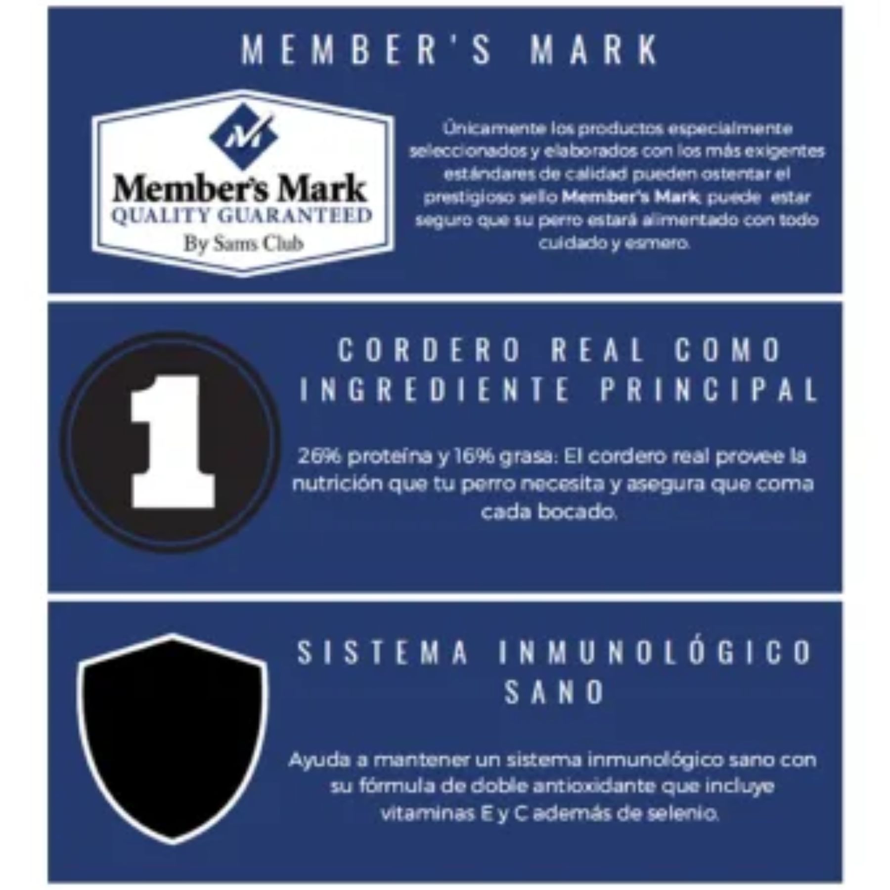 Alimento para Perro Exceed Cordero y Arroz 20kg  Member'SMark SMS-ROSA