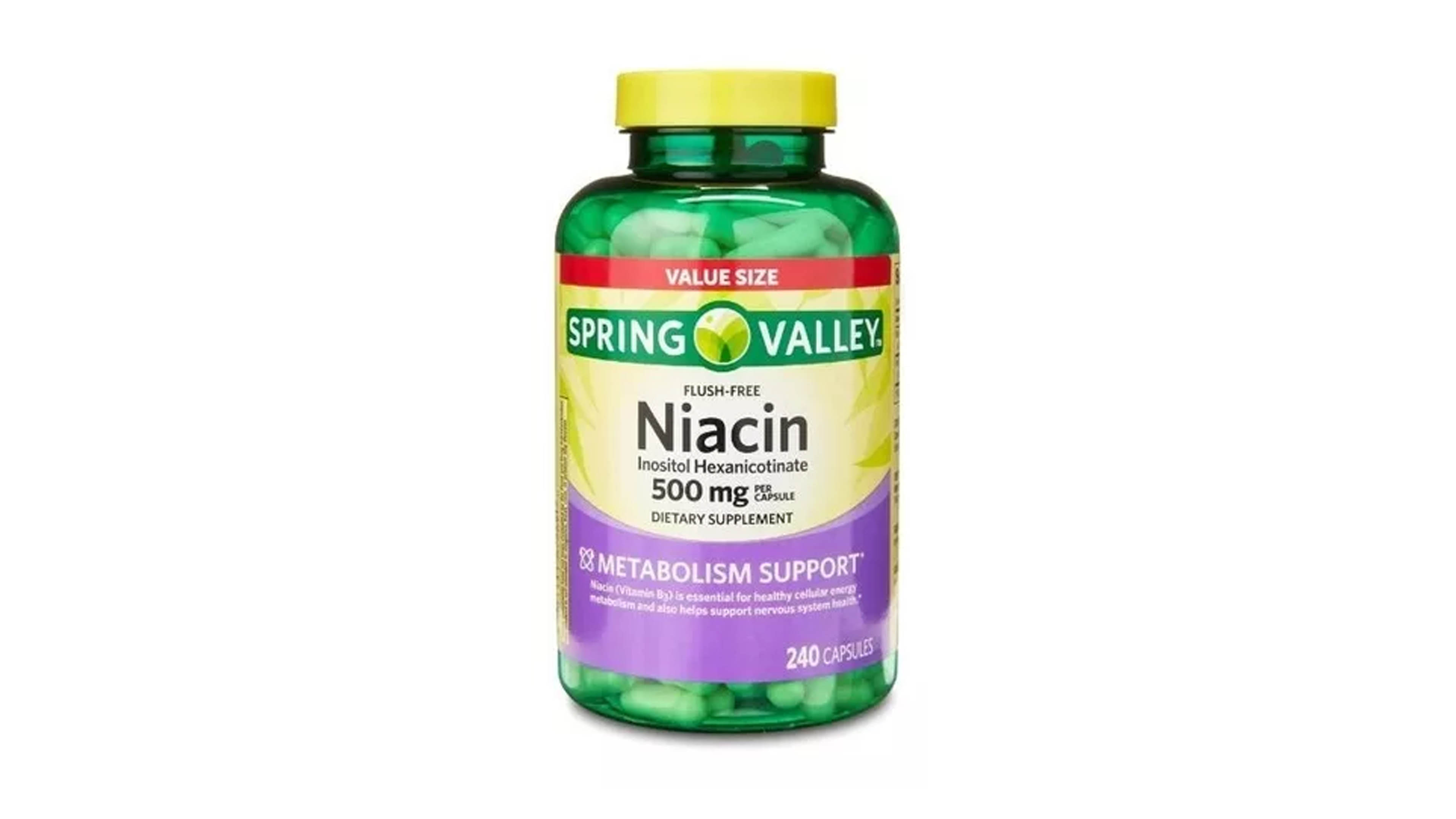 Complejo Niacin 500mg 240 Cps Niancina Vitamina B3 Spring Valley