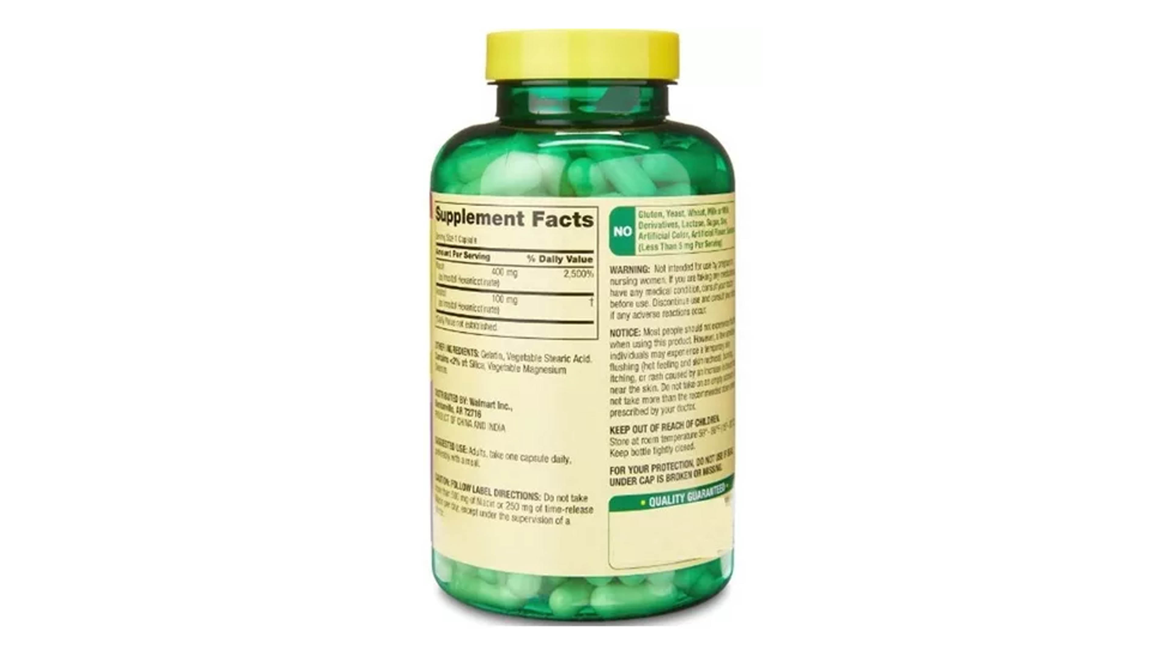 Complejo Niacin 500mg 240 Cps Niancina Vitamina B3 Spring Valley