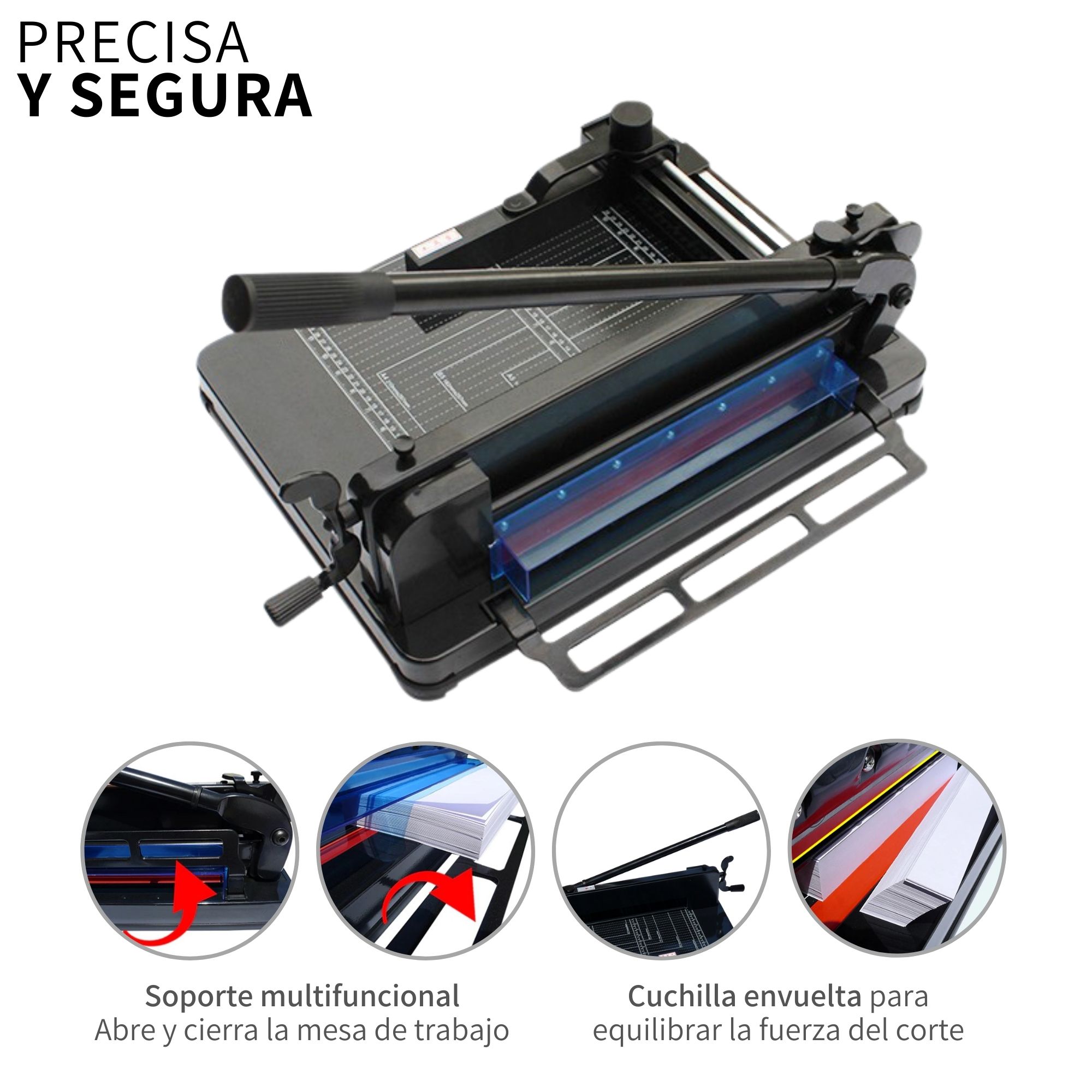 Guillotina Cortadora Multifunción 400 Hojas Uso Rudo 12