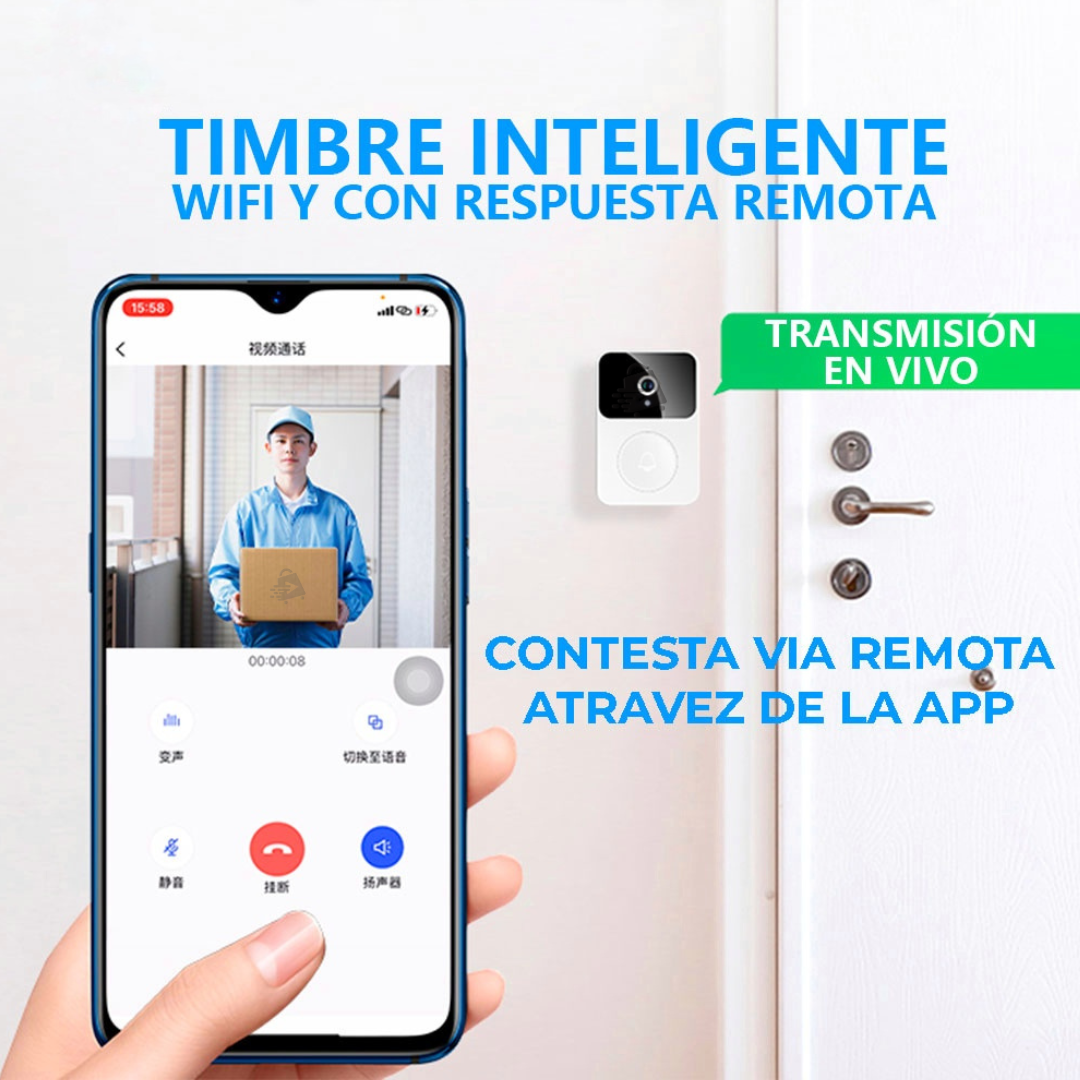 Timbre Con Cámara WIfi Inalámbrico