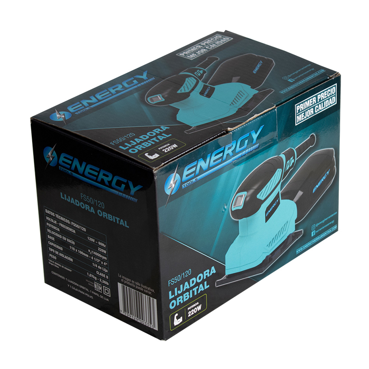 Lijadora Orbital 1/4 Hoja 200w FS50/120 Energy