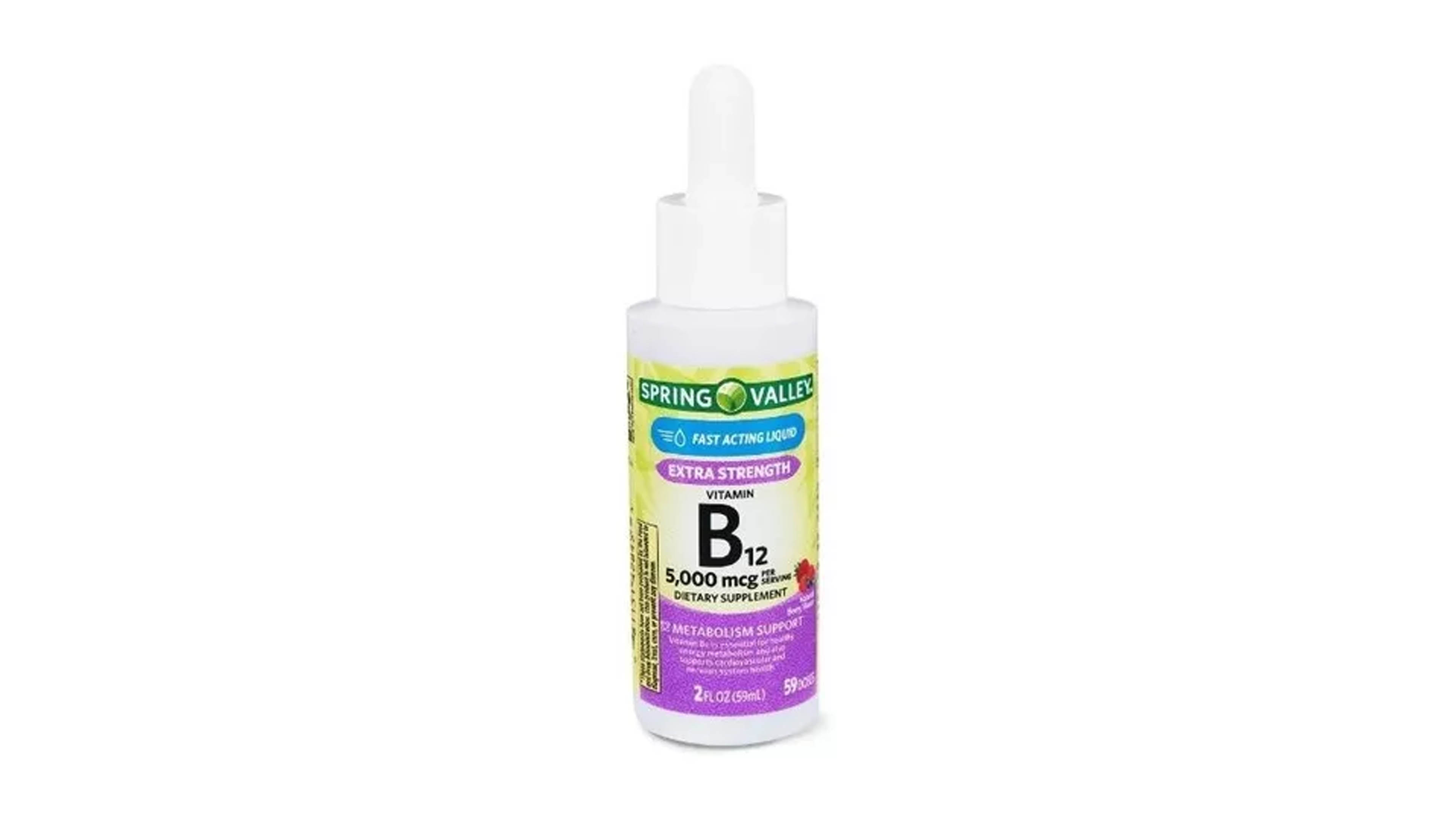 Vitamina B12 5,000 mg Spring Valley Liquida Sublingual 59 Dosis Sistema Inmune