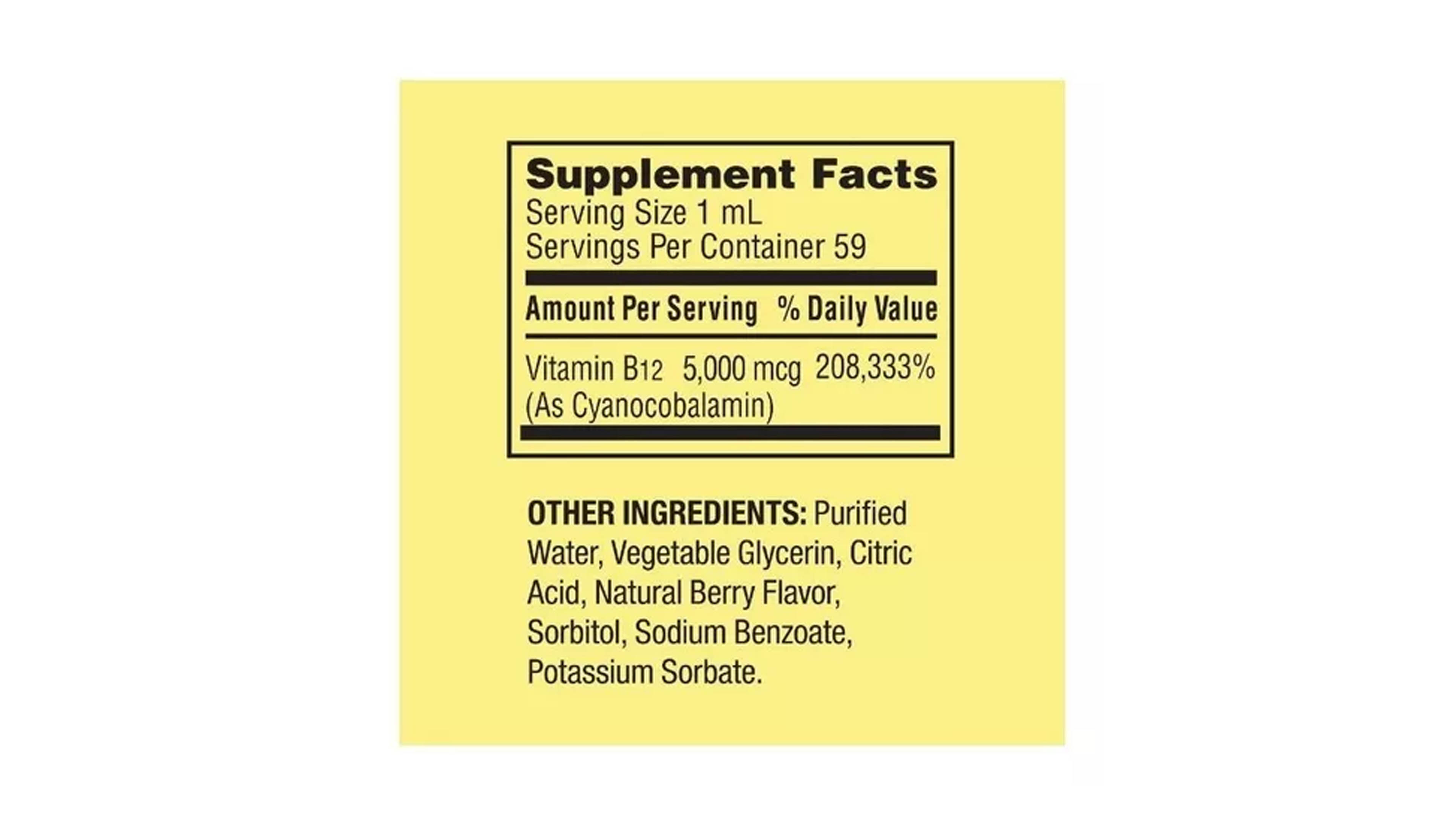 Vitamina B12 5,000 mg Spring Valley Liquida Sublingual 59 Dosis Sistema Inmune