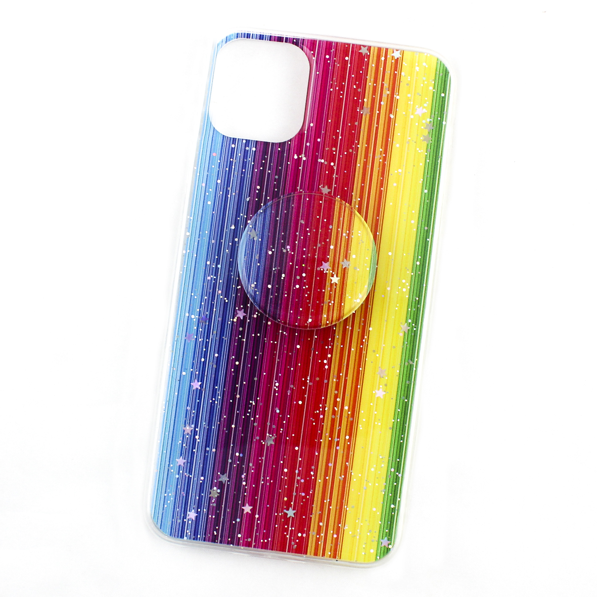 KIT Funda + Mica 9D para IPHONE 11 Diseño Arcoiris Colores