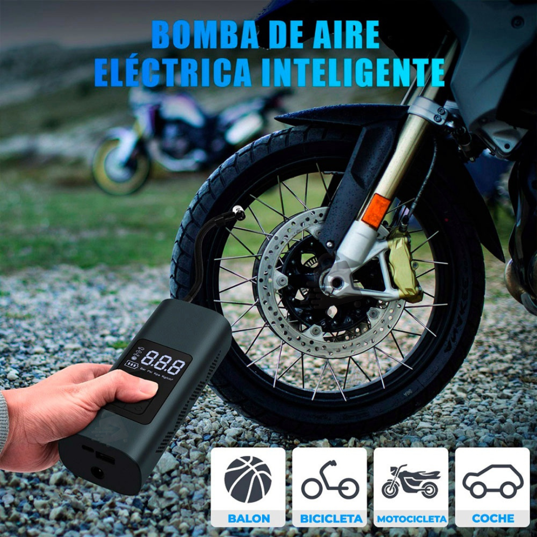 Bomba Compresor de Aire Portátil Recargable Inalámbrico