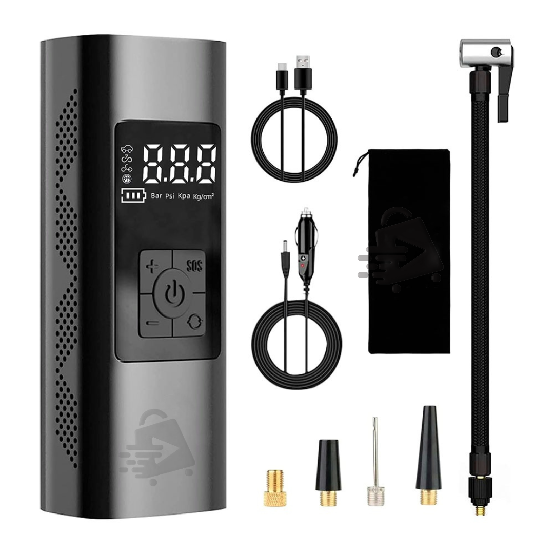 Bomba Compresor de Aire Portátil Recargable Inalámbrico