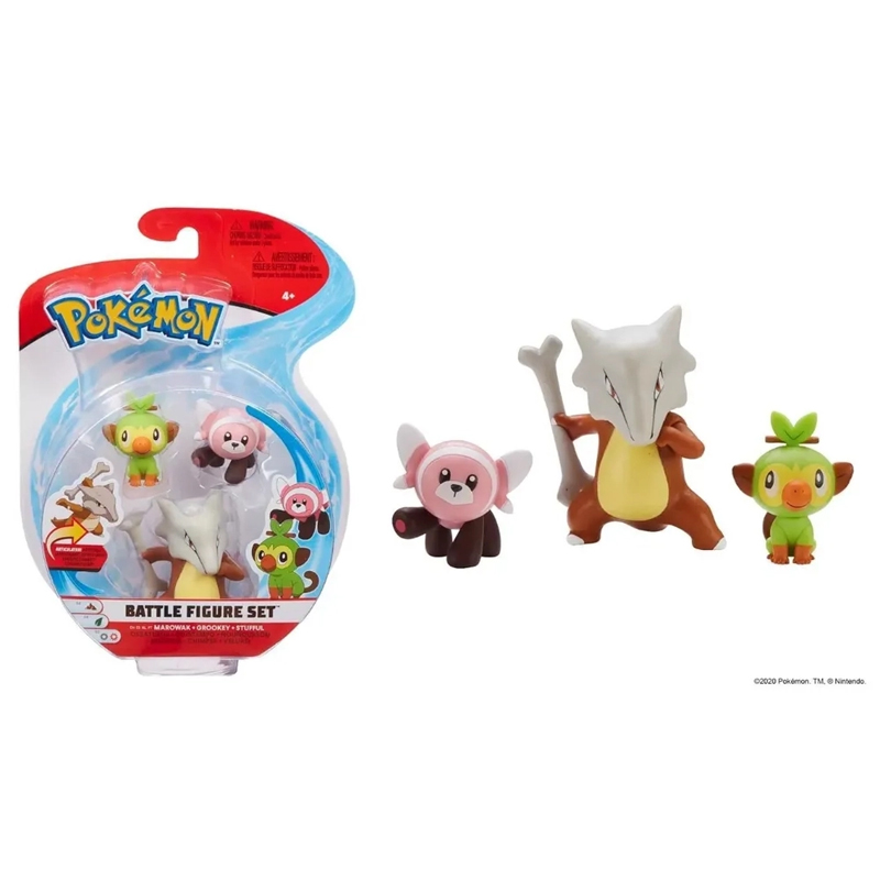 Pokemon Marowak + Grookey + Stufful