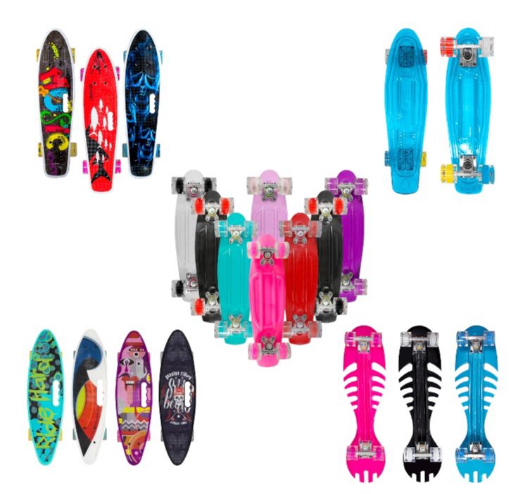 Paquete Surtido Caja Sorpresa Patinetas Cruiser Surf Importadora La Merced 3 Piezas