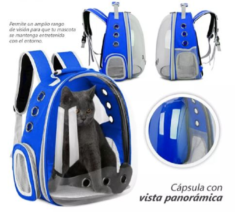 Mochila transportadora para mascota.