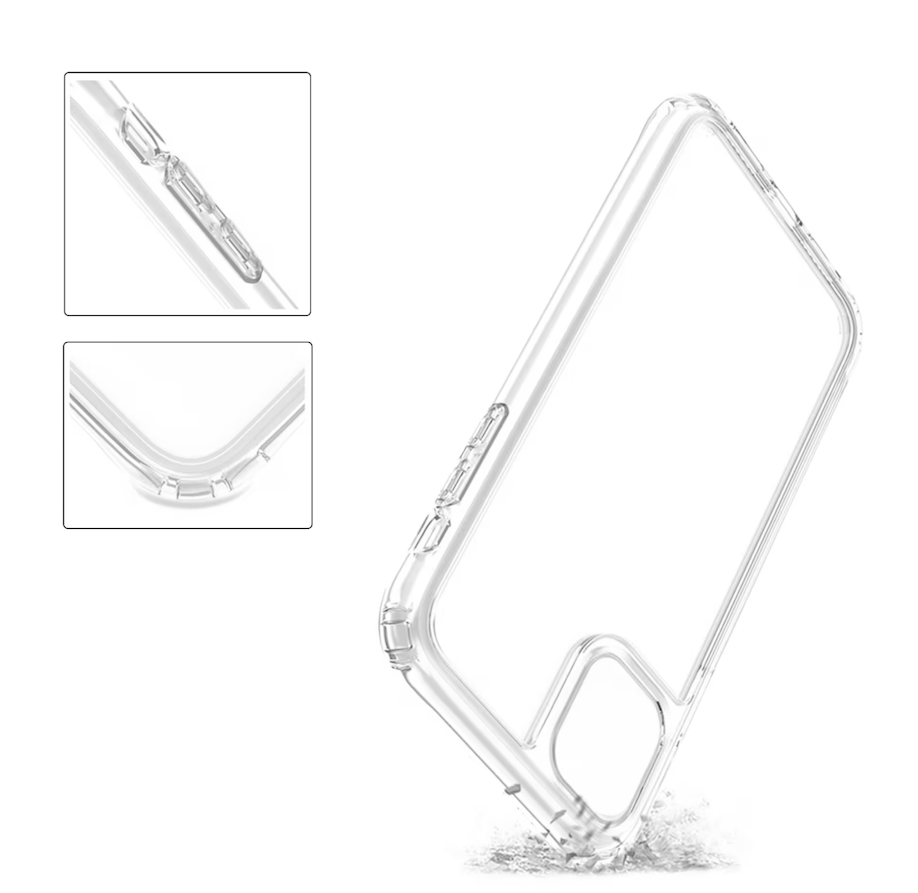 Funda Acrigel Transparente con Esquinas Reforzadas más Mica de Cristal Gratis para iPhone X/ XS