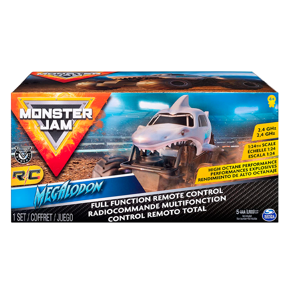 Carro a control remoto Spin Master Monster Jam Megalodon R/C