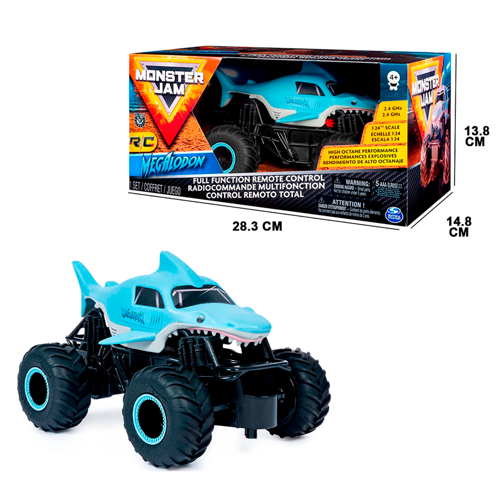 Carro a control remoto Spin Master Monster Jam Megalodon R/C