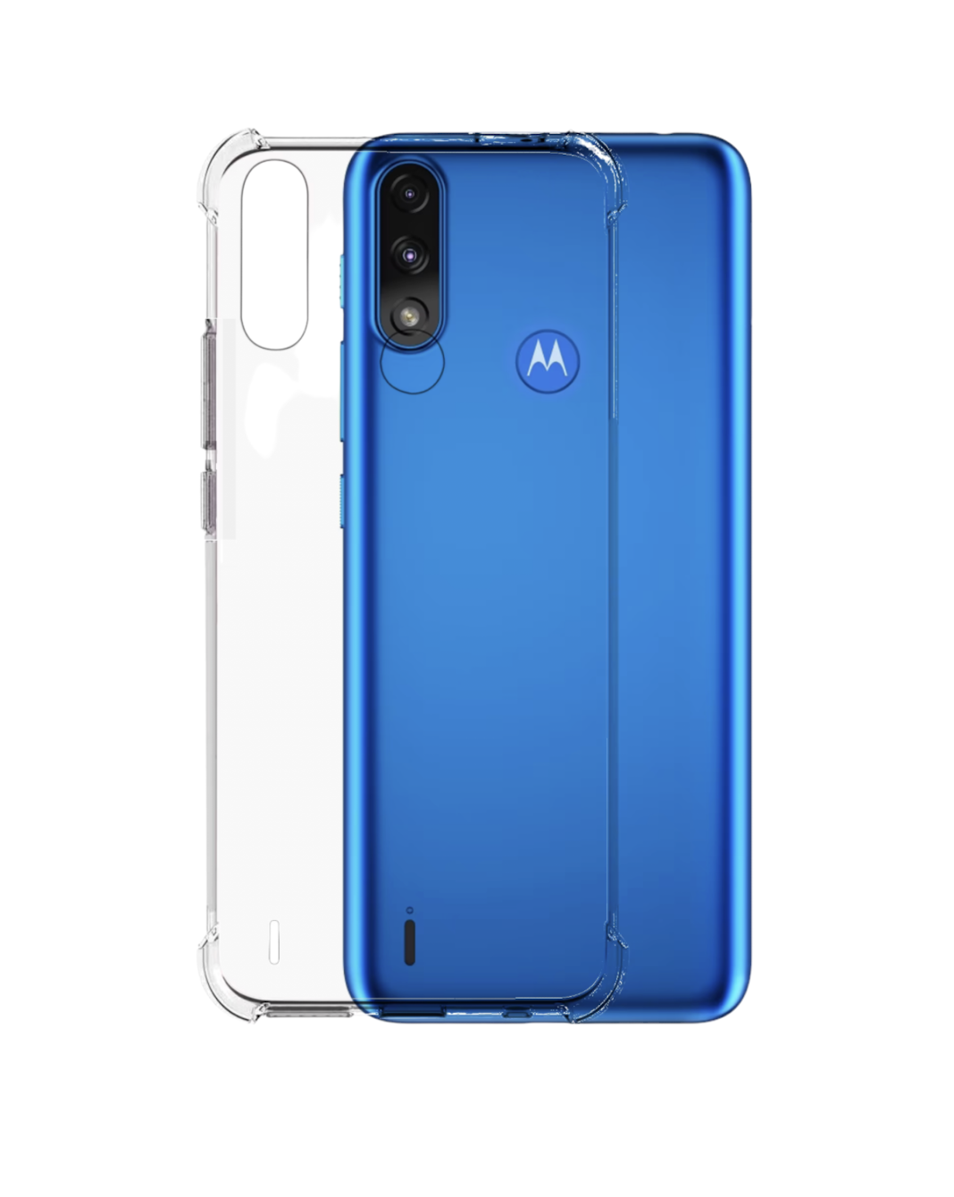 Funda Acrigel Transparente con Esquinas Reforzadas más Mica de Cristal Gratis para Motorola G8 Power Lite