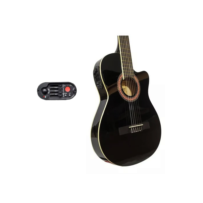 Guitarra Electroacústica McCartney SD-2-BK Negra Cuerdas de Nylon 