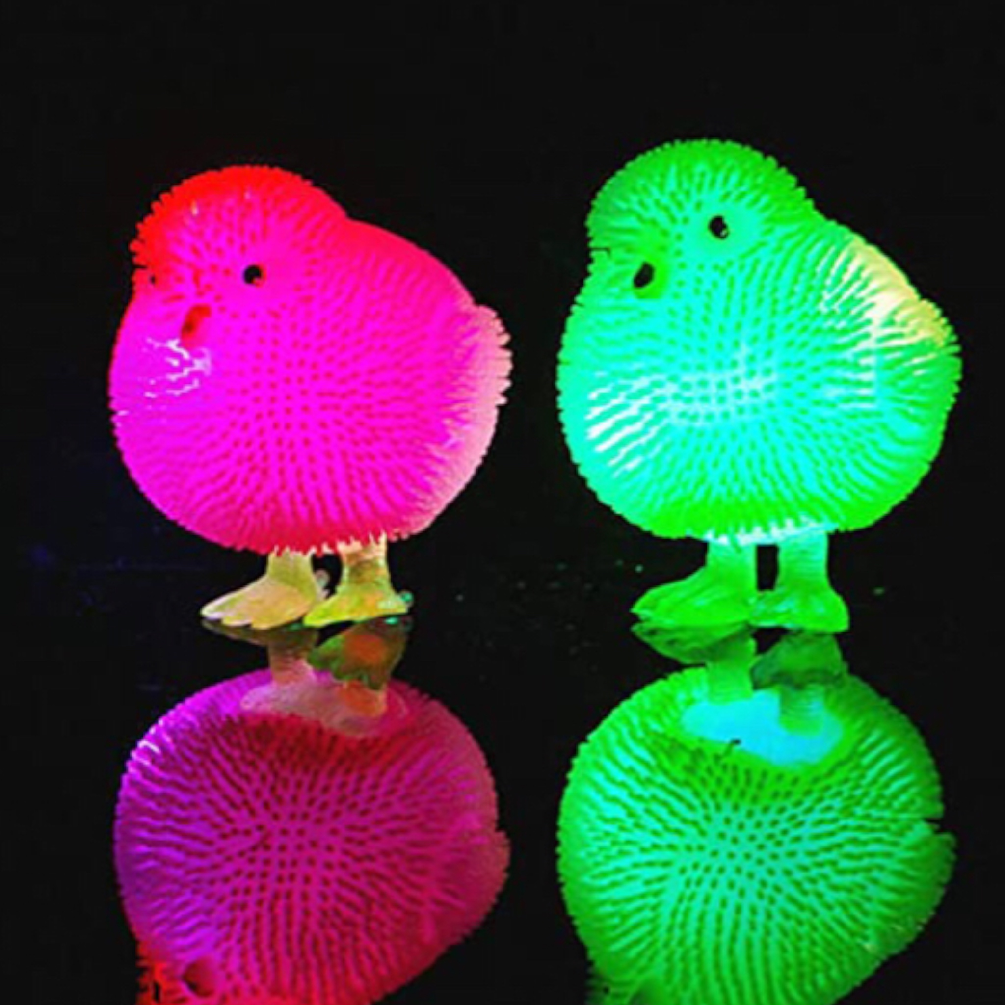 12 Pollito De Luz Led Juguete Piñata Bolo Squishy