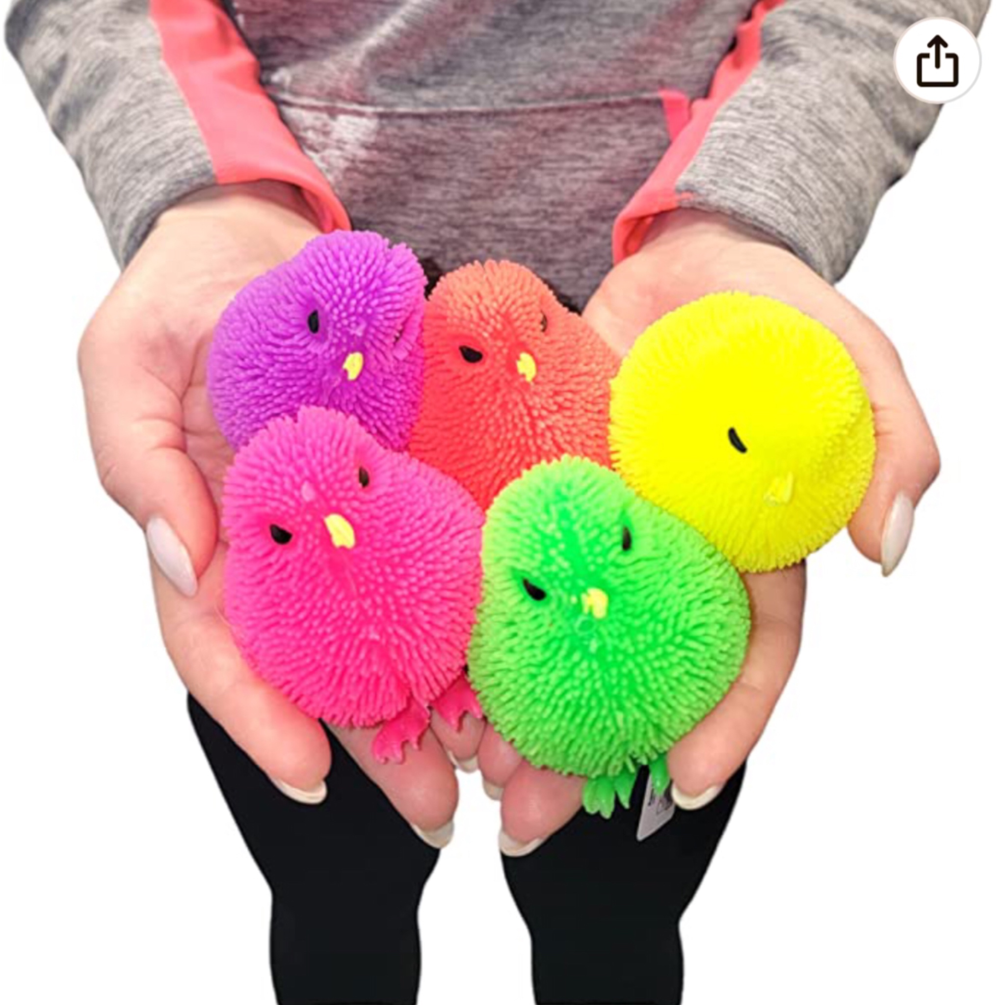 12 Pollito De Luz Led Juguete Piñata Bolo Squishy