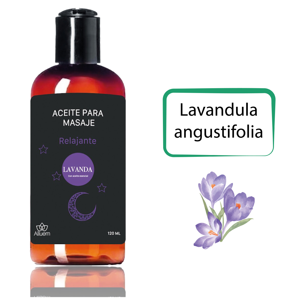 Aceite  Para Masajes Con Aceite Esencial de Lavanda Relajante Hidratante