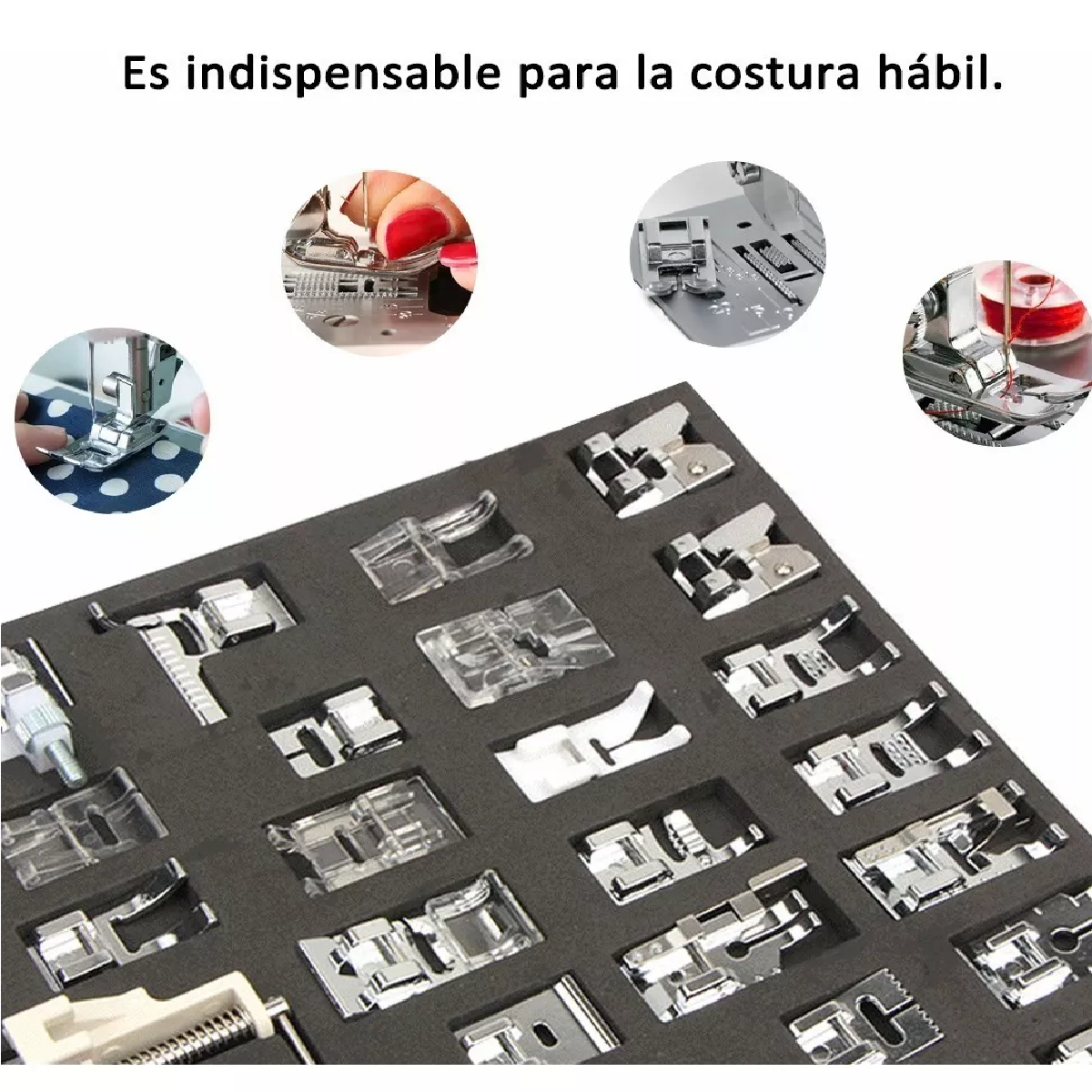 Set Profesional Para Máquina De Coser Prensatelas 48 Pzas