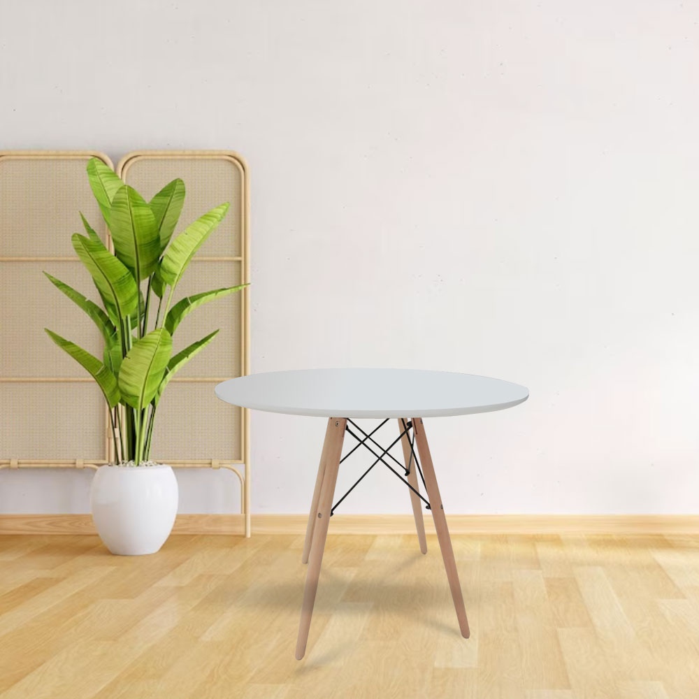 Mesa de Comedor Redonda para 4 Personas desayunador Oslo 80 cm de diametro