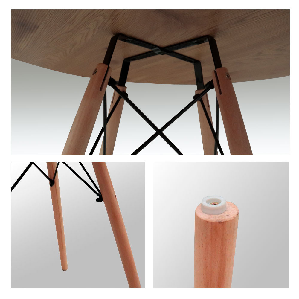 Mesa de Comedor Redonda para 4 Personas desayunador Oslo 80 cm de diametro