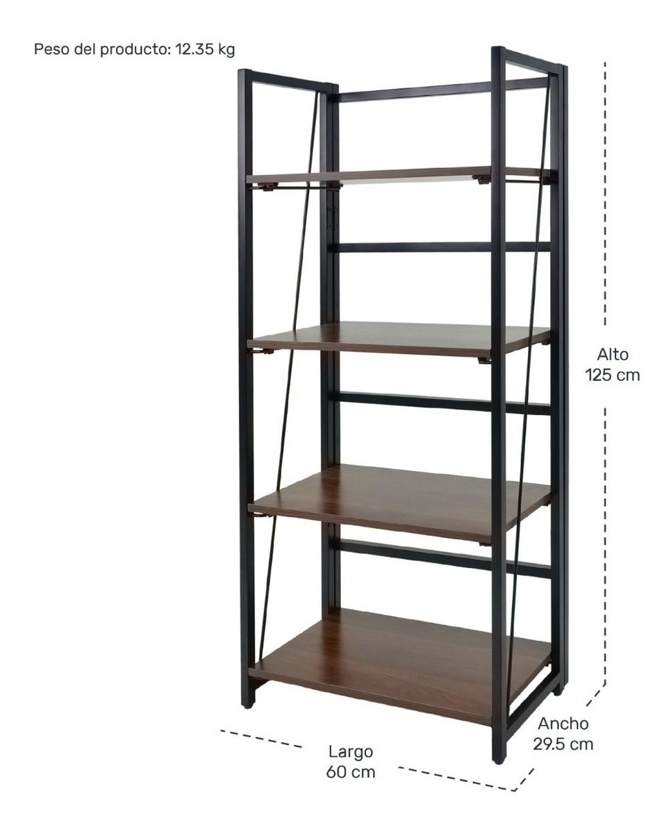 Librero plegable Cafe Oscuro