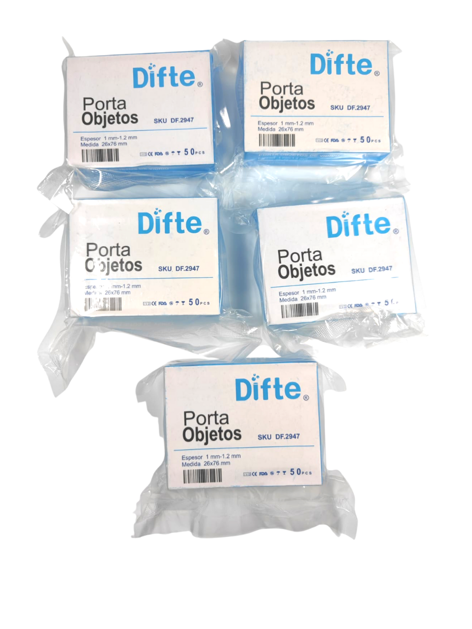 LAMINILLAS DE PORTA OBJETOS 26X76MM 5 PQ 250 LAMINILLAS 