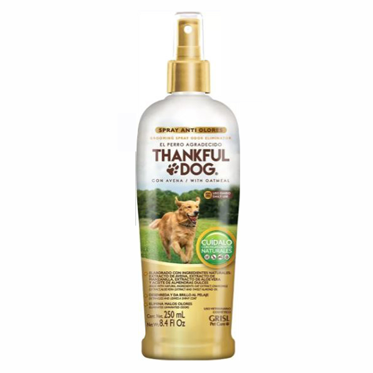 Spray Antiolores Thankful Dog Avena para Pelaje 250 ml