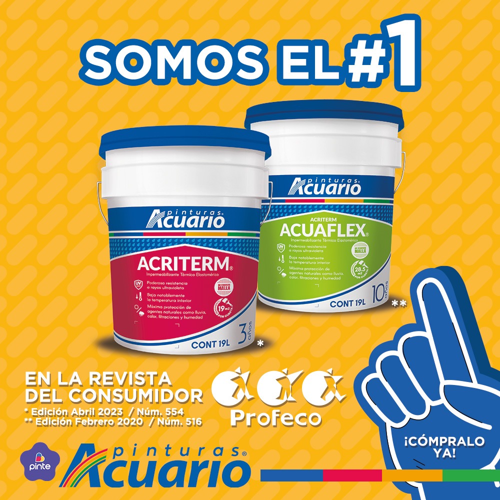 Impermeabilizante Acriterm Acuario 3 Años 19 Litros Blanco IM76090