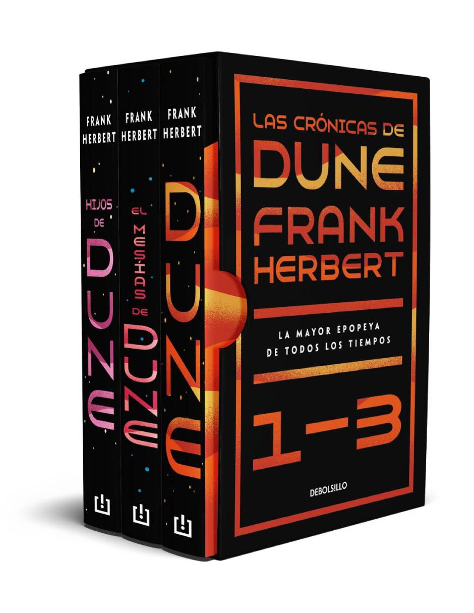 Set 3 libros: Las crónicas de Dune + Dune: El mesías de Dune + Hijos de Dune de Frank Herbert